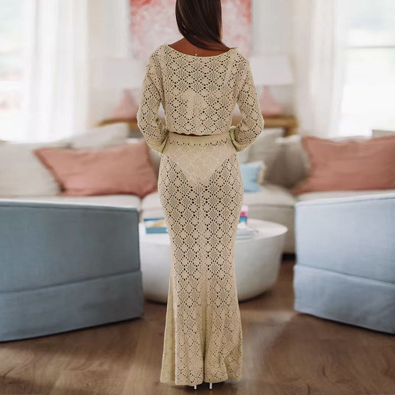 Damen Elegantes Maxikleid mit raffinierter Spitzenstruktur Echo Archiv