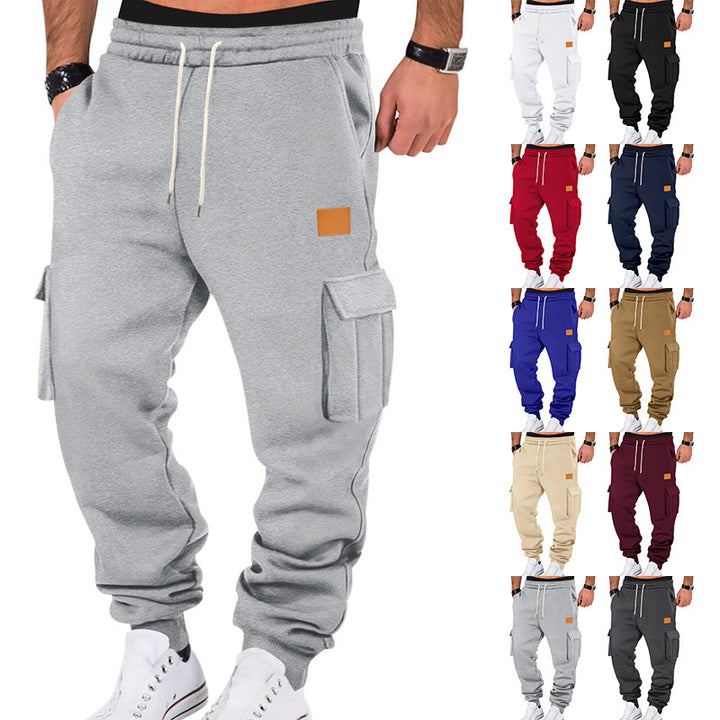 Herren nan urbaner Cargo-Jogger mit weichem Sweatstoff, elastischem Bund, Kordelzug und aufgesetzten Klappfächern Echo Archiv