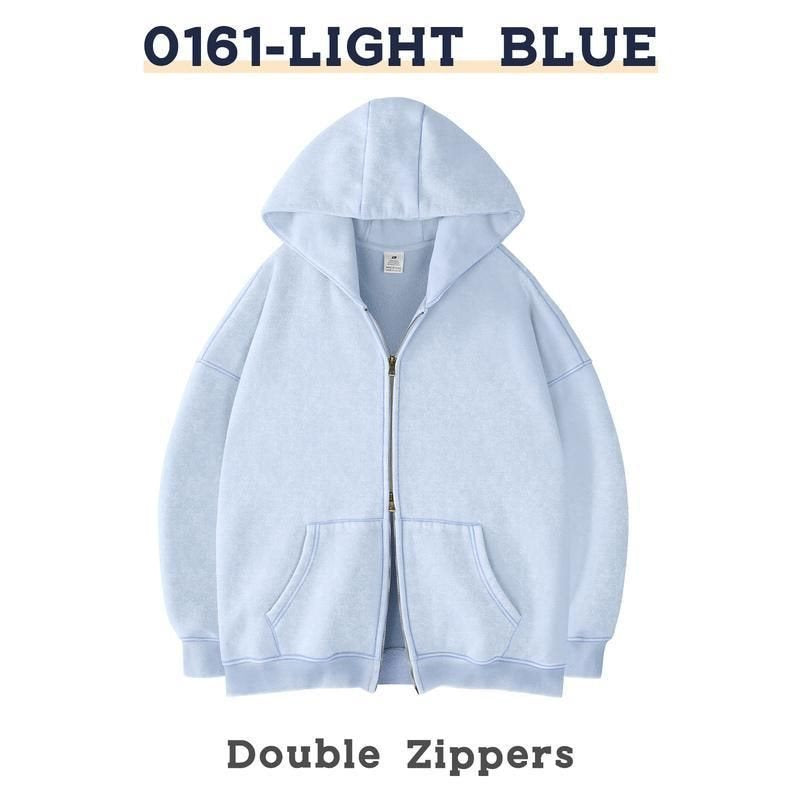 Unisex Oversized Kapuzenjacke mit Doppelreißverschluss und Kängurutaschen Echo Archiv