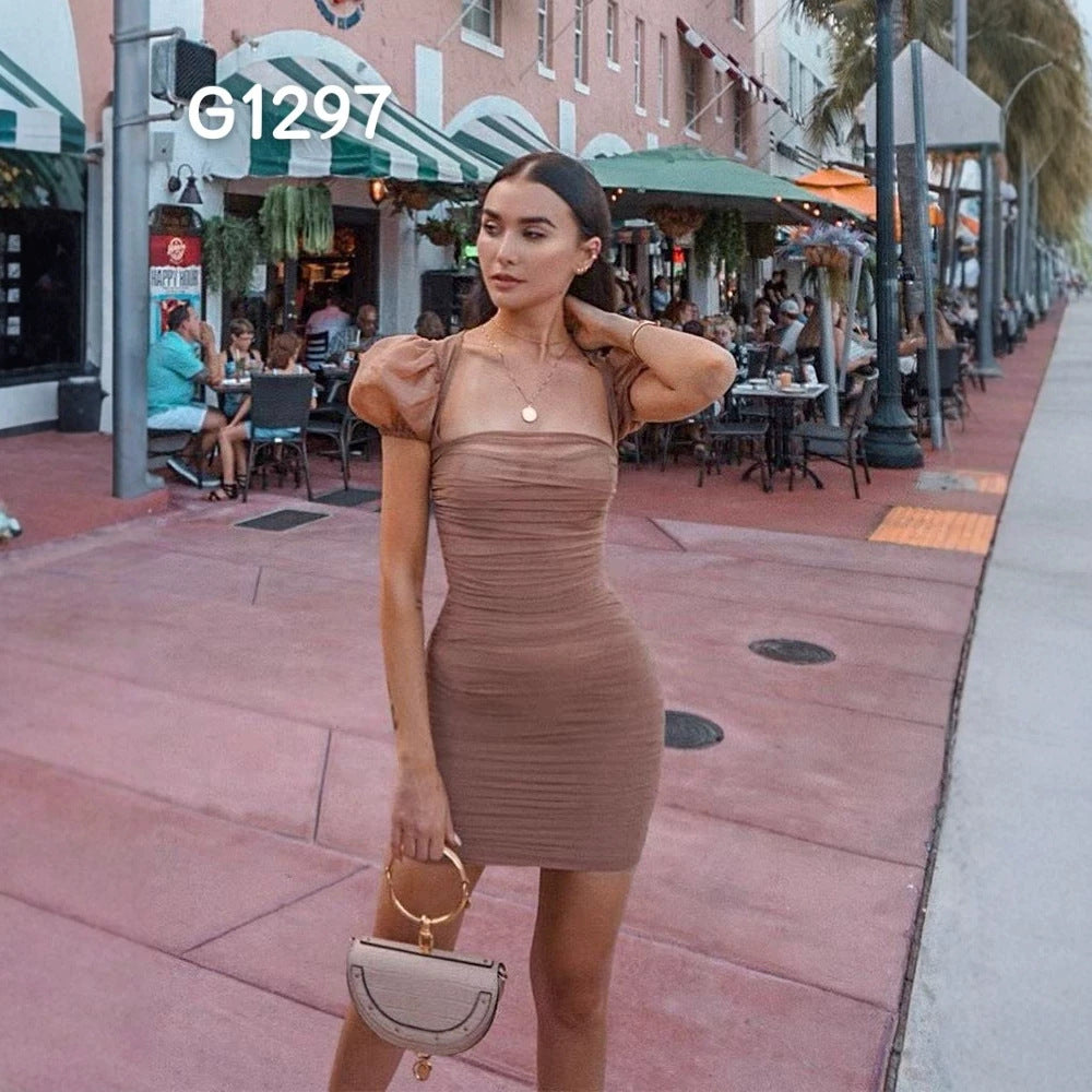 Damen Elegante Corsage-Bluse mit transparenten Ärmeln Echo Archiv