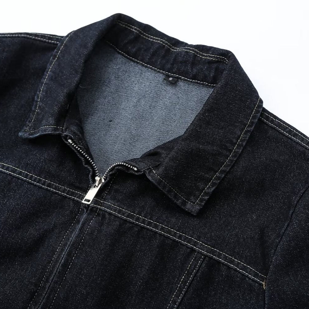 Damen High-Waist Jeanshose mit weitem Bein und Kontrastnähten Echoarchiv
