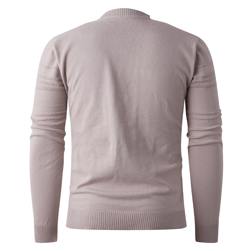 Herren nan Feinstrick-Pullover Rundhals mit geprägter Streifenstruktur und schmaler Silhouette Echo Archiv