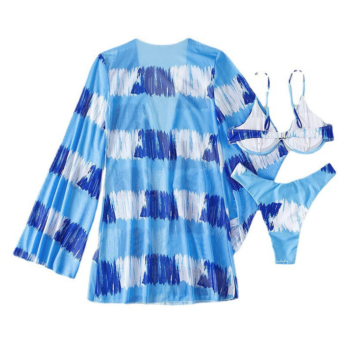 Damen Bikini-Set mit modischem Schnitt und floralem Kimono Echo Archiv