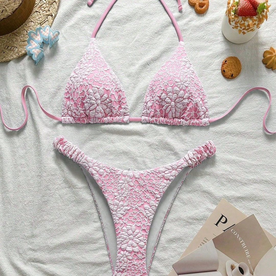 Damen Blumendekorierter Triangel-Bikini Echo Archiv
