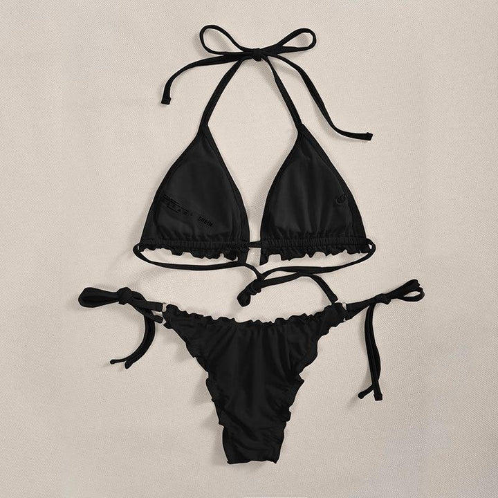 Damen Triangel-Bikini mit Rüschen und verstellbaren Bändern Echo Archiv