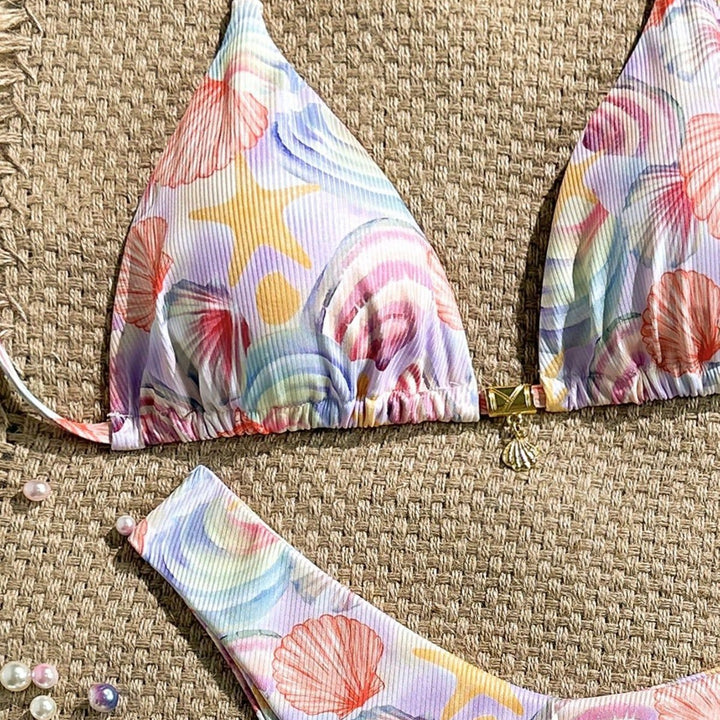 Damen Triangel-Bikini mit maritimen Muschel-Muster Echo Archiv