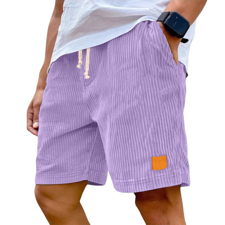 Herren nan Feincord-Shorts mit elastischem Tunnelzugbund, Kordelzug und tiefen Eingrifftaschen Echo Archiv
