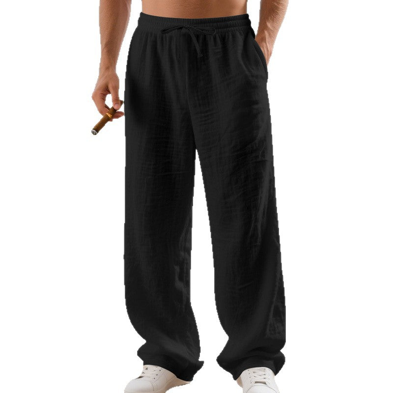 Herren luftige Freizeit-Cargo-Hose mit elastischem Bund und praktischen Taschen Echoarchiv