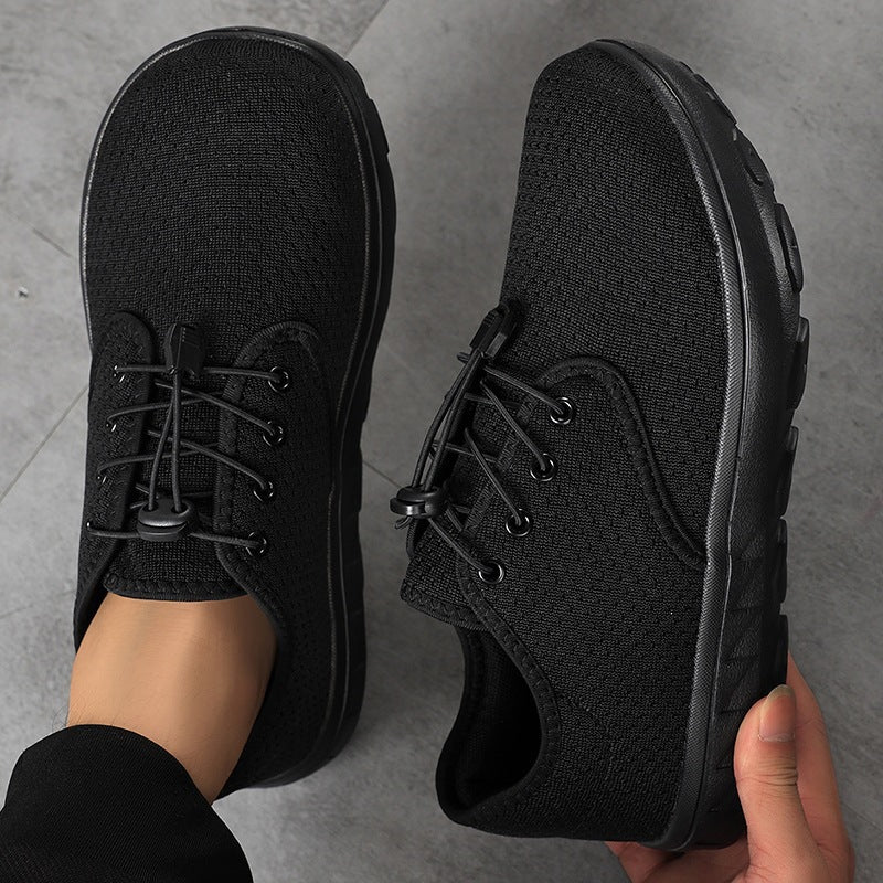 Damen Leichter Freizeit-Sneaker mit Schnellzug-Kordel, perforiertem Mesh & stoßdämpfender Laufsohle Echoarchiv