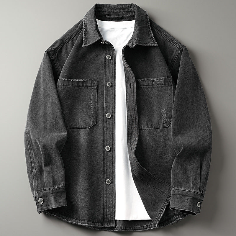 Herren Robustes Denim Hemd Bluse Echo Archive