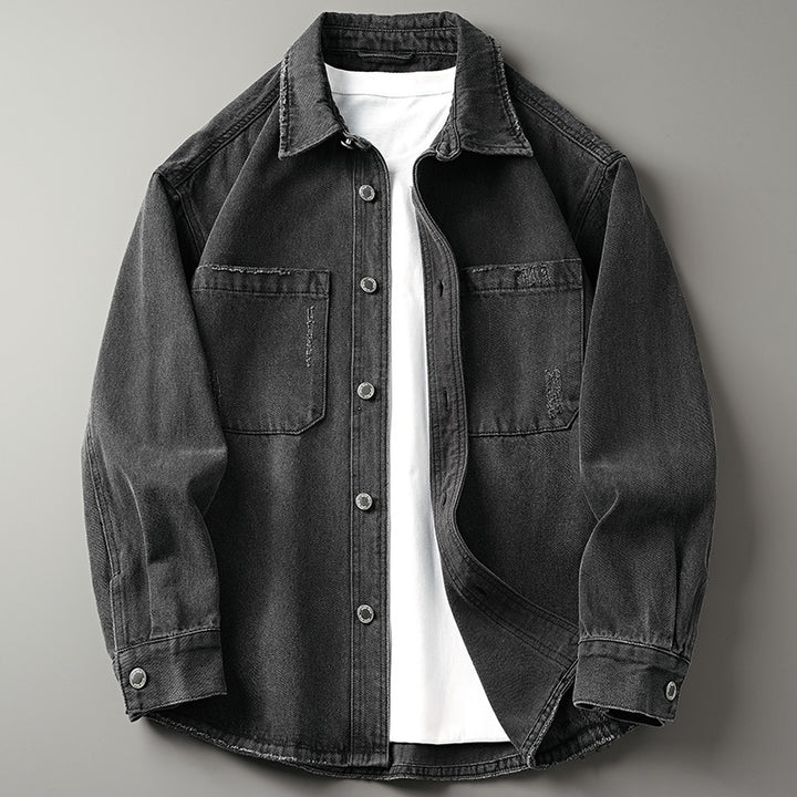 Herren Robustes Denim Hemd Bluse Echo Archive