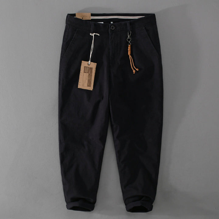 Herren Baumwoll‑Twill Chino im Relaxed‑Tapered Schnitt mit Kordelzugbund und aufgesetzten Taschen Echoarchiv