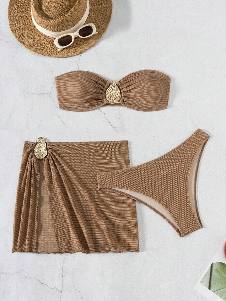 Damen Bandeau-Bikini mit raffiniertem Rock Echo Archiv