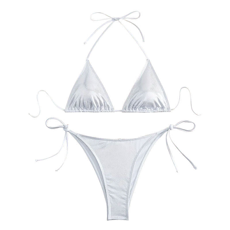 Damen Triangel-Bikini mit glitzerndem Netzdesign Echo Archiv