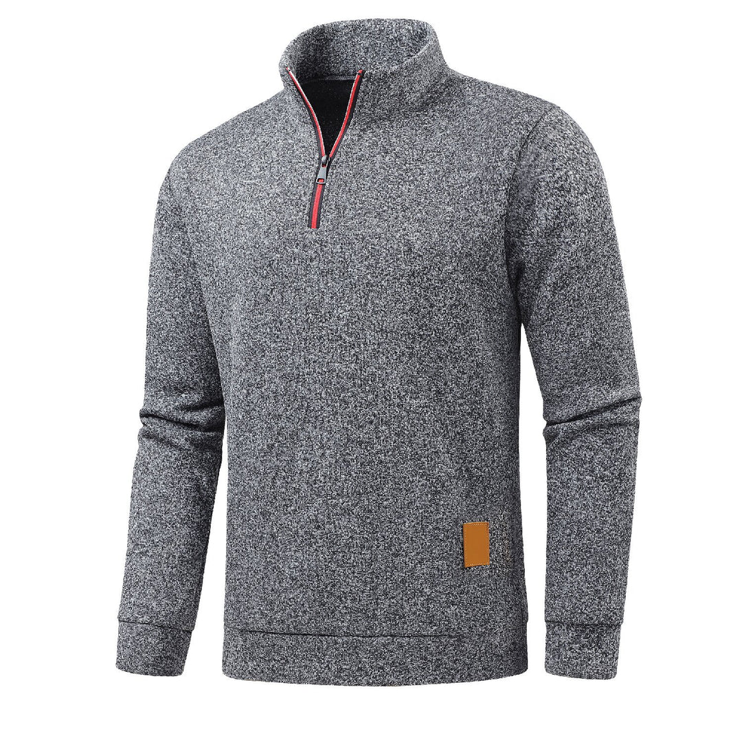 Herren Hochkragen Fleece-Pullover mit Reißverschluss Echoarchiv