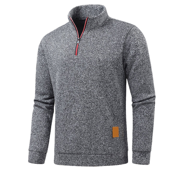 Herren Hochkragen Fleece-Pullover mit Reißverschluss Echoarchiv