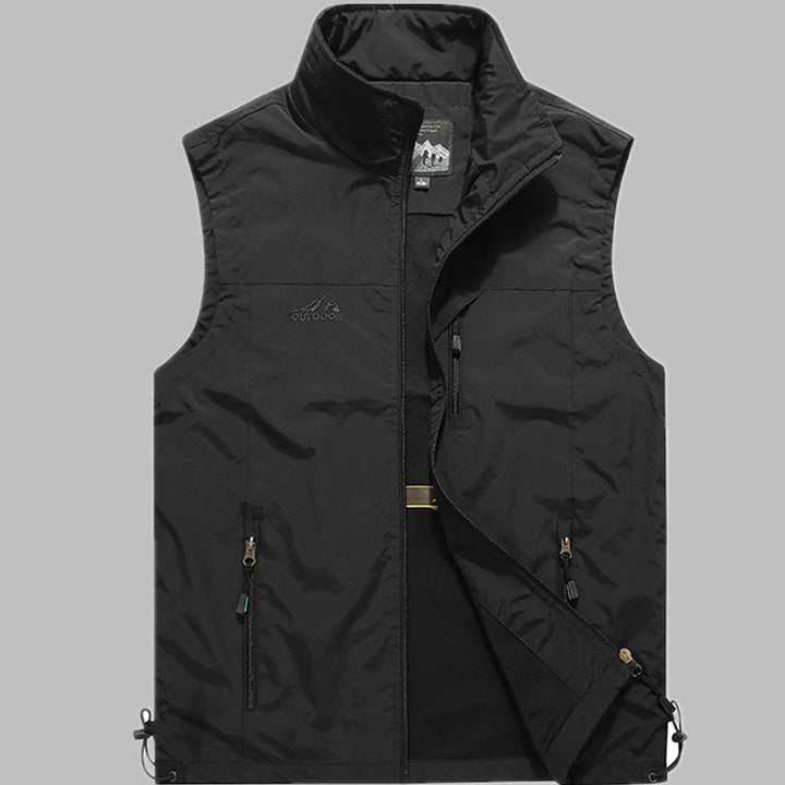 Herren Outdoor-Utility-Weste mit Mesh-Futter und Reißverschluss-Taschen Echoarchiv