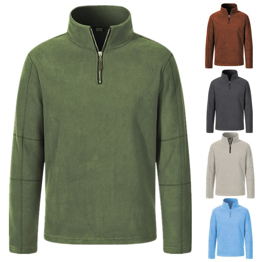 Herren Fleece-Pullover mit Stehkragen und Halbreißverschluss Echoarchiv
