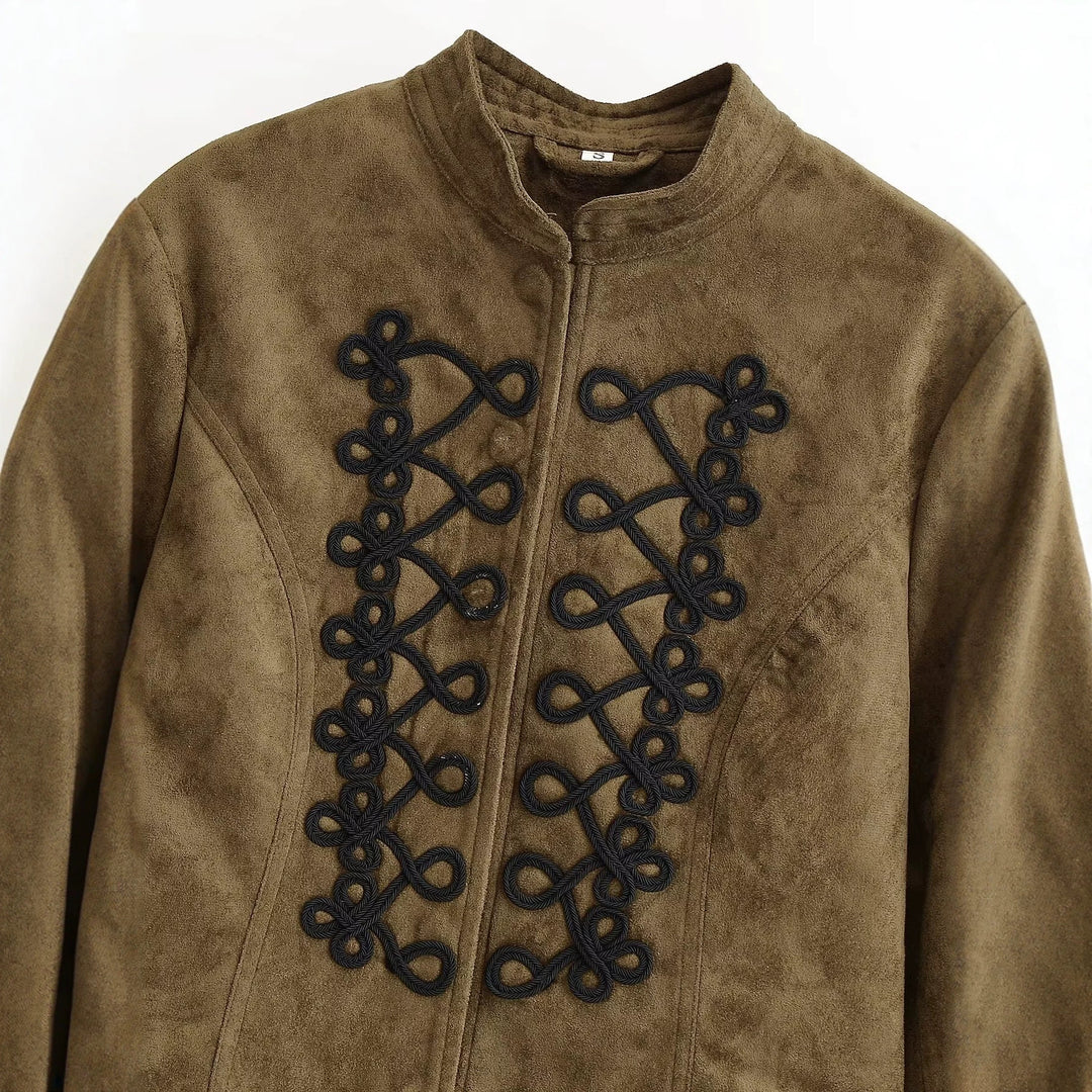 Damen Kurzjacke im Hussarenstil mit Zierkordeln und Stehkragen Echo Archiv