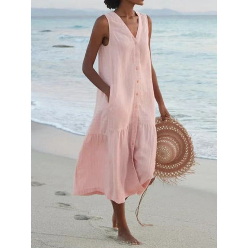 Damen Sommerliches Leinenkleid Echoarchiv