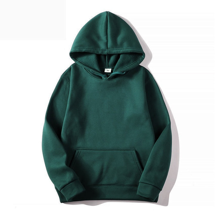 Unisex minimalistischer Kapuzenpullover ohne Reißverschluss mit innen angerautem French-Terry und integrierter Kängurutasche Echo Archiv