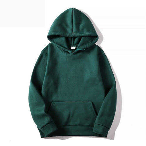 Unisex minimalistischer Kapuzenpullover ohne Reißverschluss mit innen angerautem French-Terry und integrierter Kängurutasche Echo Archiv