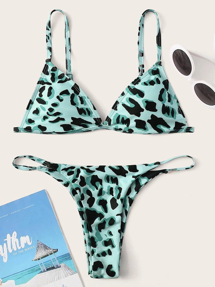 Damen Triangel-Bikini mit aufregendem Leoparden-Design Echo Archiv