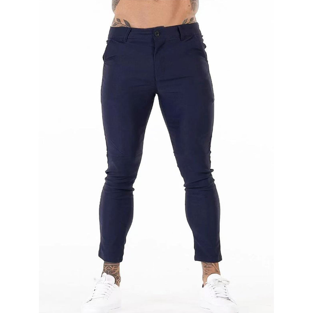 Herren Modische und bequeme Slim-Fit Hose mit elastischem Bund und funktionalen Taschen Echoarchiv