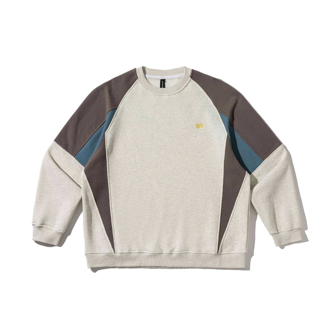 Unisex Colorblock-Sweatshirt mit Raglanärmeln und strukturierter Ziernaht Echoarchiv