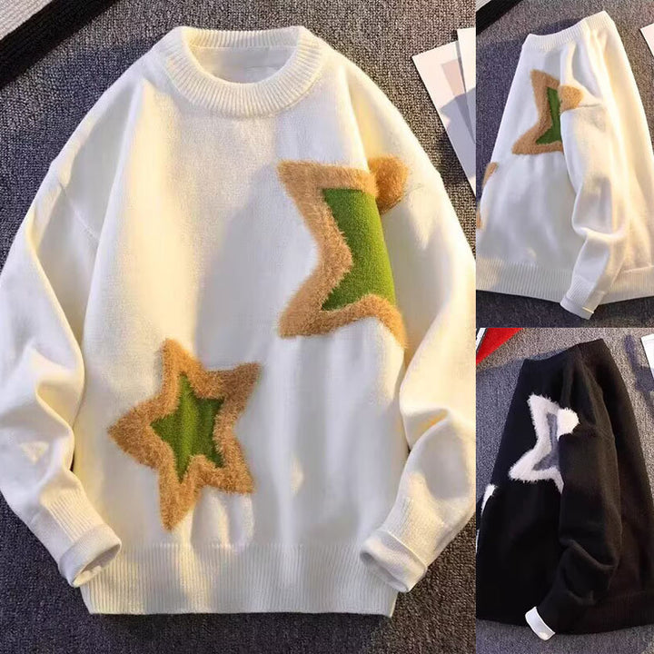 Damen Modischer Pullover mit Sternedesign Echoarchiv