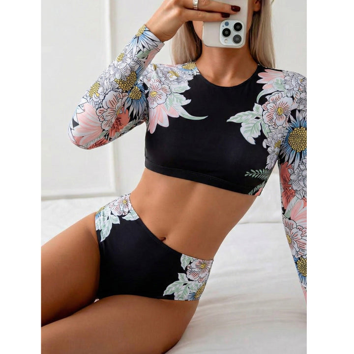 Damen Surf-Bikini-Set mit langen Ärmeln Echo Archiv