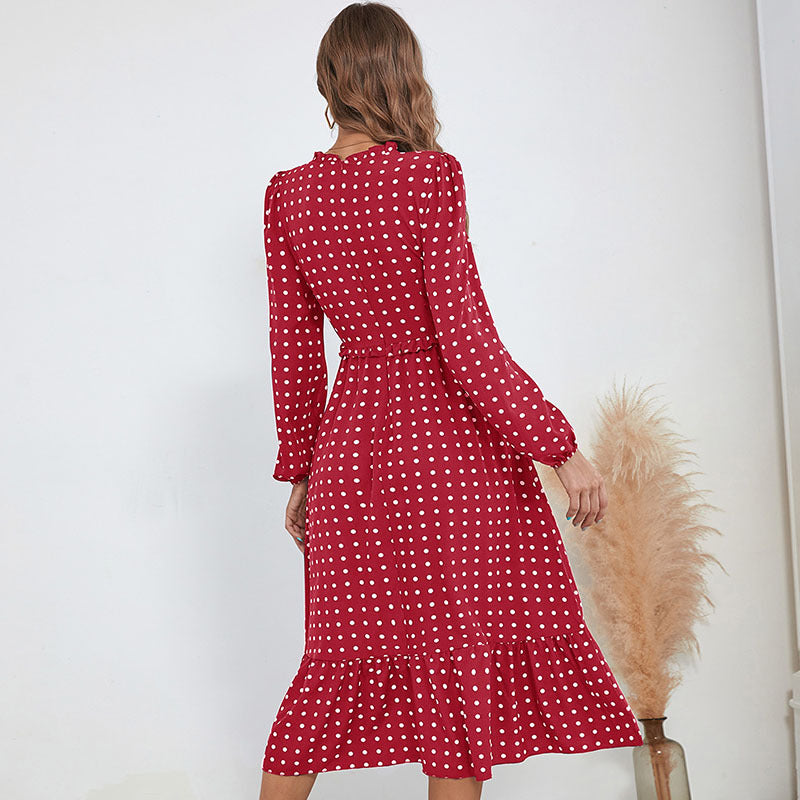 Damen Verspielt gemustertes Maxikleid mit Rüschendetails Echo Archiv