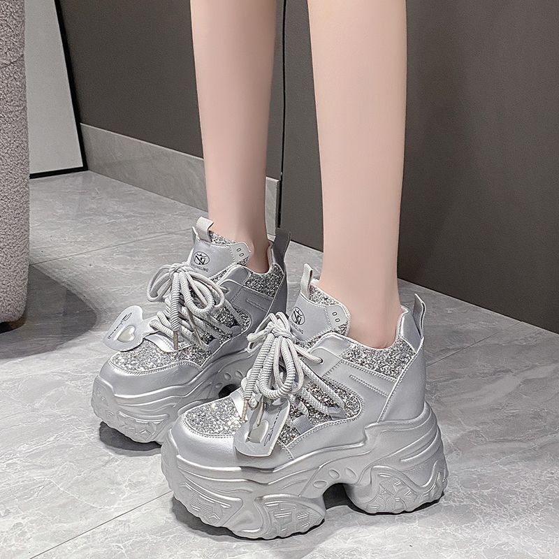 Damen High-Top Sneakers mit glitzernden Akzenten und robustem Profil Echo Archiv