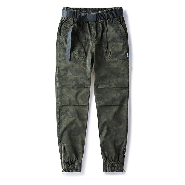Herren Cargojogger mit Camouflage-Muster, elastischem Tunnelzugbund, Knieverstärkung und Knöchelreißverschluss Echo Archiv