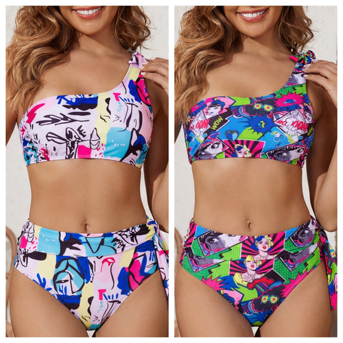 Damen asymmetrisches Bikini-Set mit betontem Design Echo Archiv