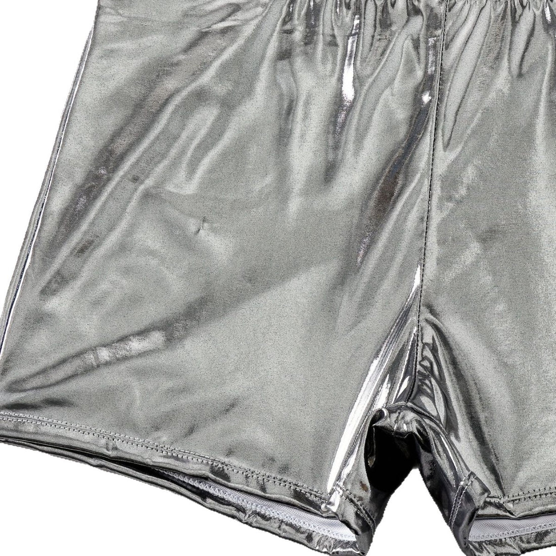 Damen Bikini-Set mit floralem Oberteil und hochglänzenden Shorts – Maréssa