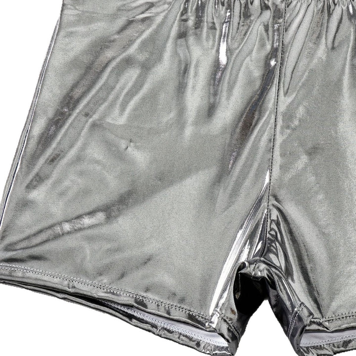 Damen Bikini-Set mit floralem Oberteil und hochglänzenden Shorts Echo Archiv