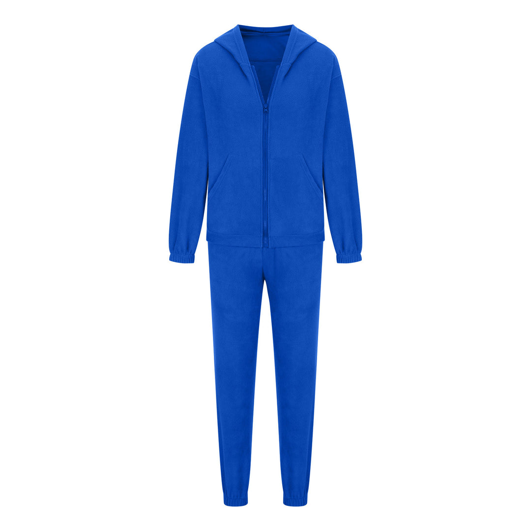 Damen oversized Hoodie mit Kängurutasche und Cargo-Jogginghose Set – Auréline