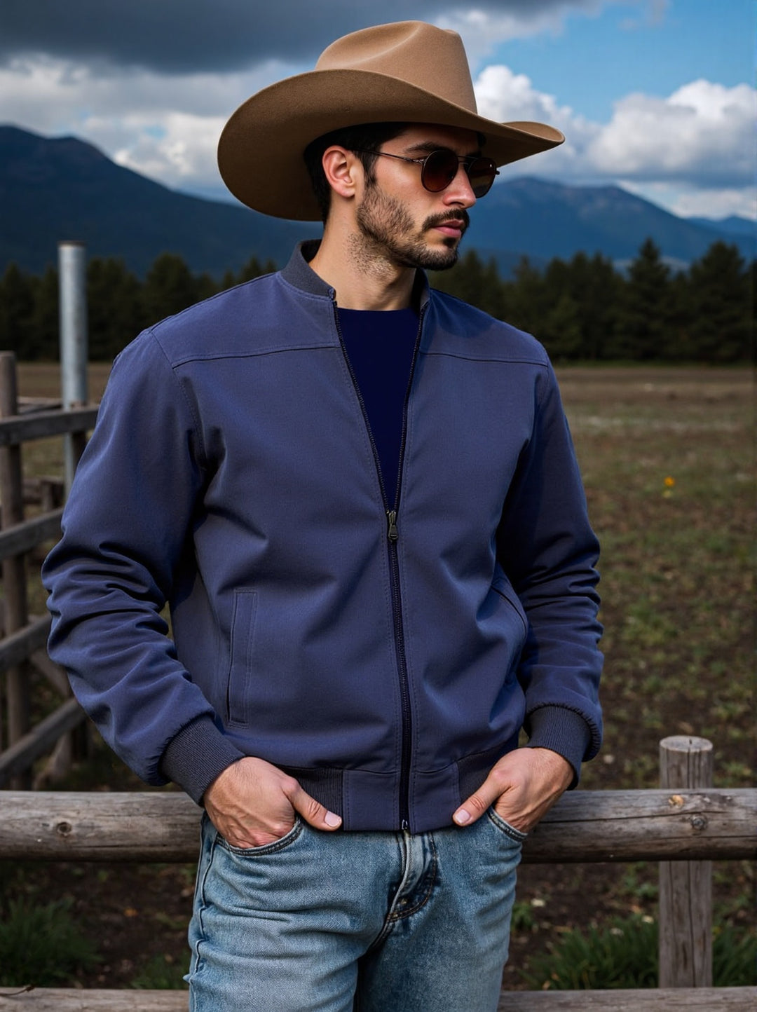 Herren sportliche Bomberjacke mit eleganten Details Echoarchiv