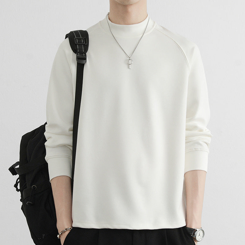 Herren Minimalistisches Mockneck-Sweatshirt aus Tech‑Fleece mit Raglanärmeln Echo Archiv