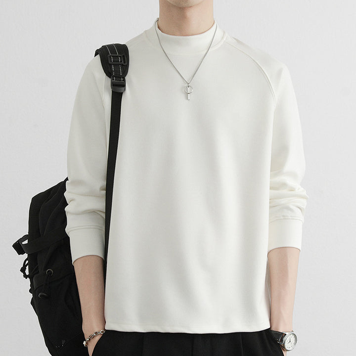 Herren Minimalistisches Mockneck-Sweatshirt aus Tech‑Fleece mit Raglanärmeln Echo Archiv