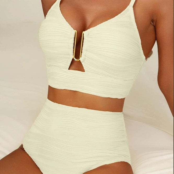 Damen Hochtailliertes Bikini-Set mit modischem Cut-Out Echo Archiv