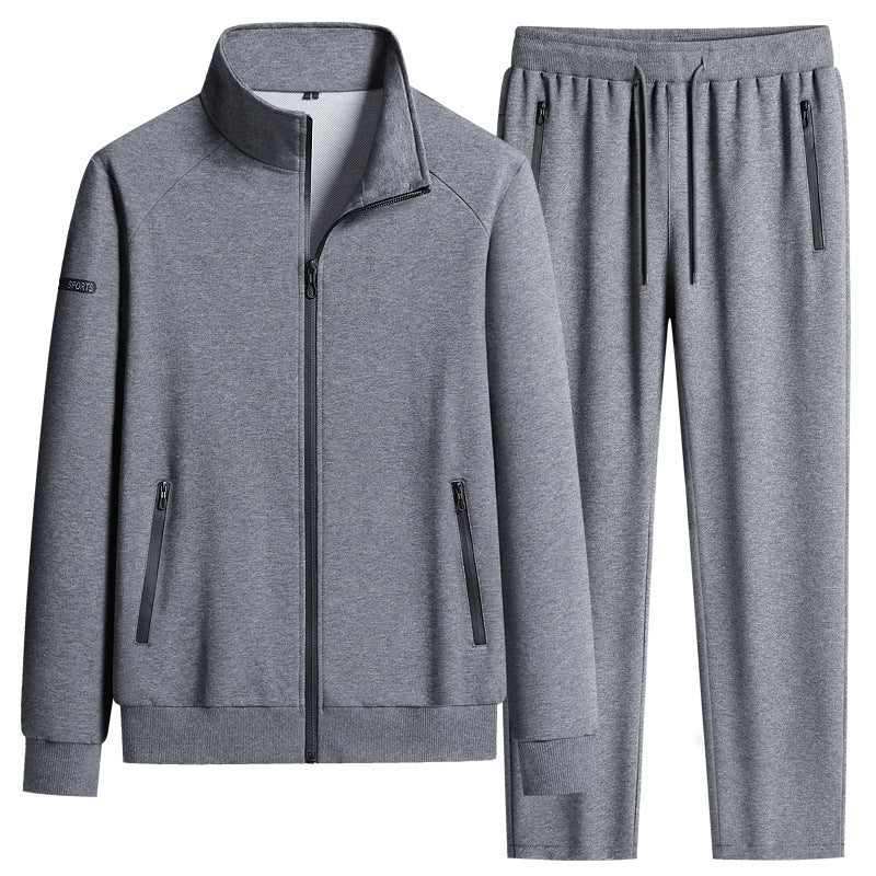 Herren Sportlicher Softshell-Trainingsanzug-Set mit fleecegefütterter Jacke und tapered Jogginghose Echo Archiv