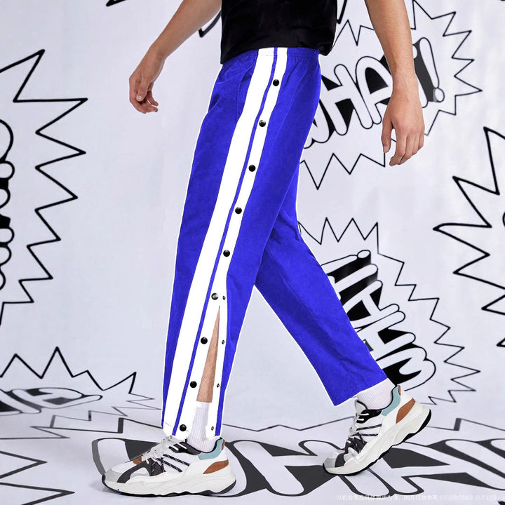 Herren modische Trackpants mit seitlichen Druckknöpfen Echoarchiv