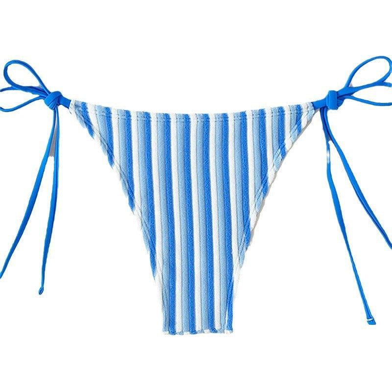 Damen Bikinislip mit verstellbaren Bindebändern und Streifenmuster Echo Archiv