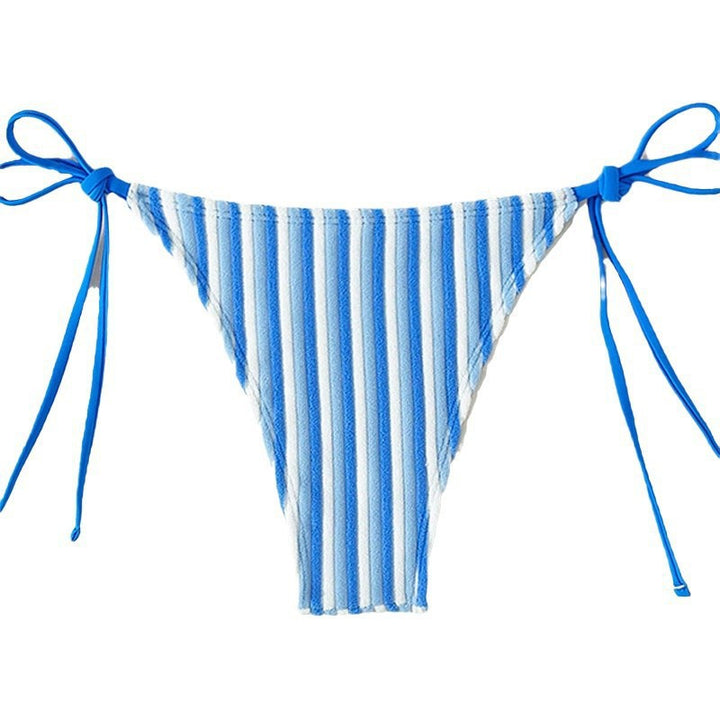 Damen Bikinislip mit verstellbaren Bindebändern und Streifenmuster Echo Archiv