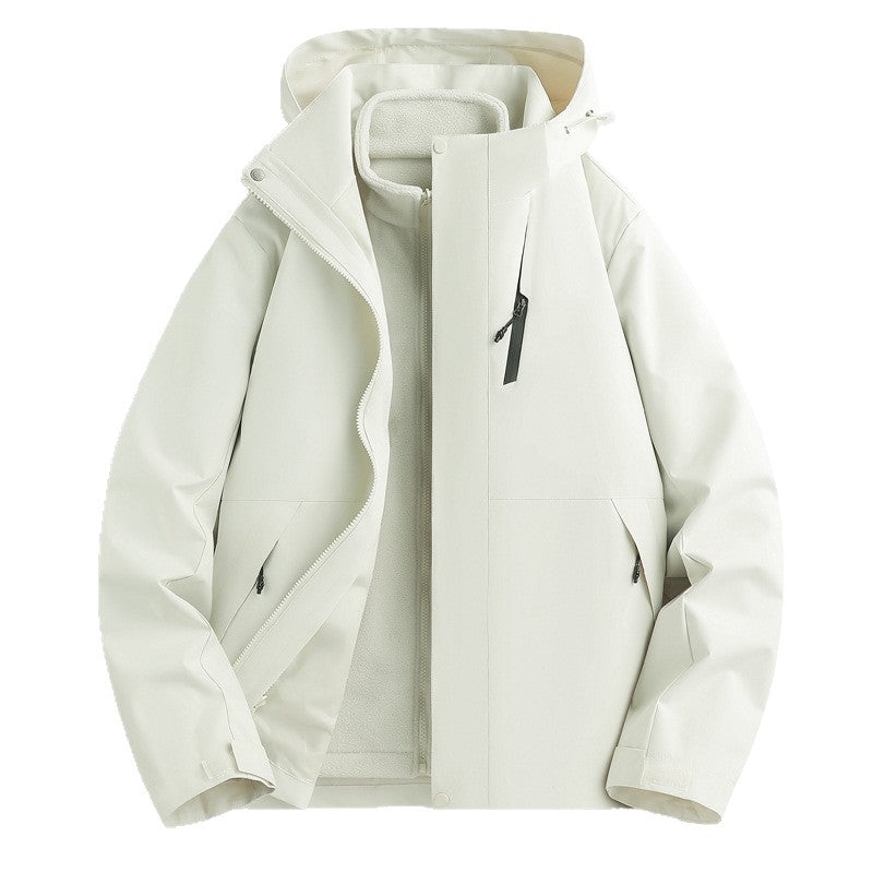 Herren Wetterfeste Outdoorjacke mit isolierendem Innenfutter und verstellbarem Kapuzenzug Echoarchiv