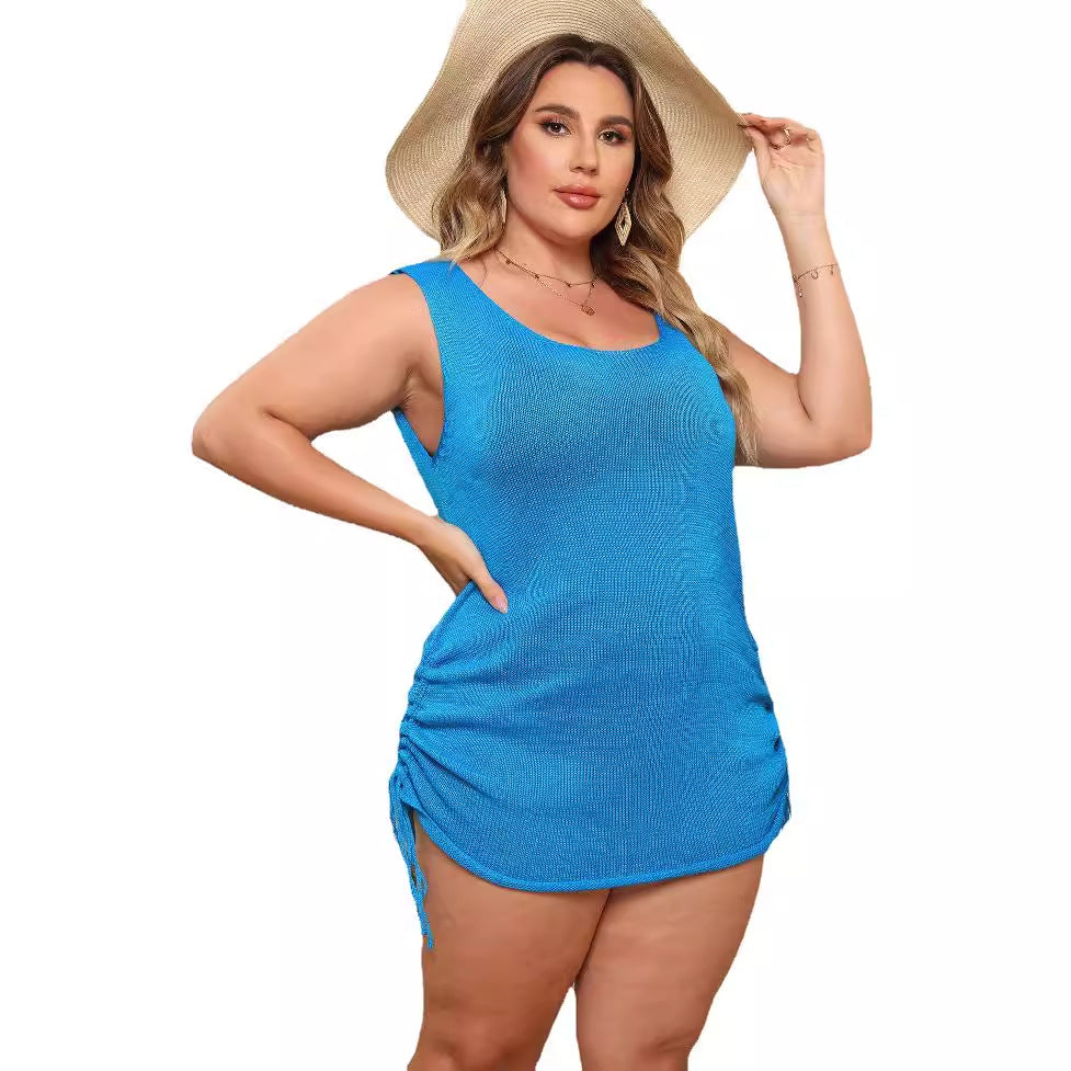 Damen ärmelloses Sommerkleid mit verstellbarem Kordelzug Echo Archiv