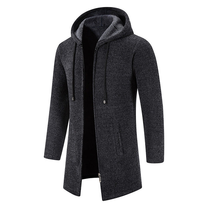 Herren modische Premium-Fleecejacke mit Kapuze und seitlichen Taschen Echoarchiv