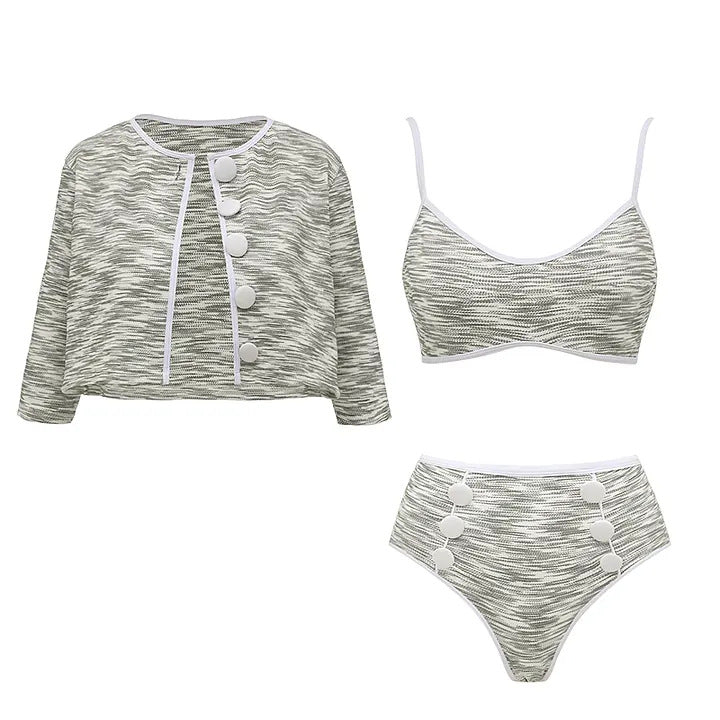 Damen Bikini-Set mit hochtailliertem Höschen und modischem Oberteil Echo Archiv